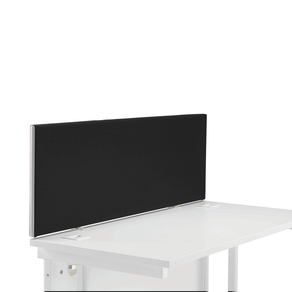 First W1200 x H400 mm Black Desk Mounted Screen