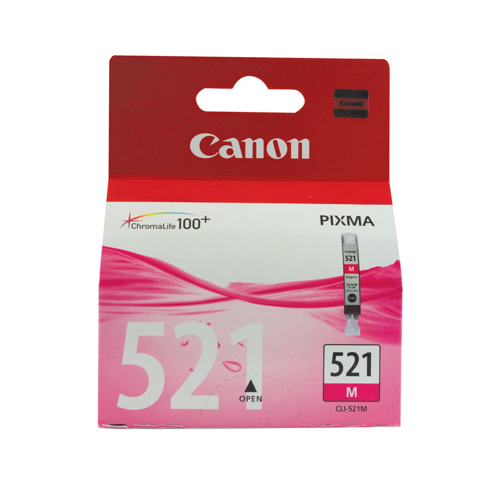 Canon CLI-521M Inkjet Cartridge Magenta 2935B001