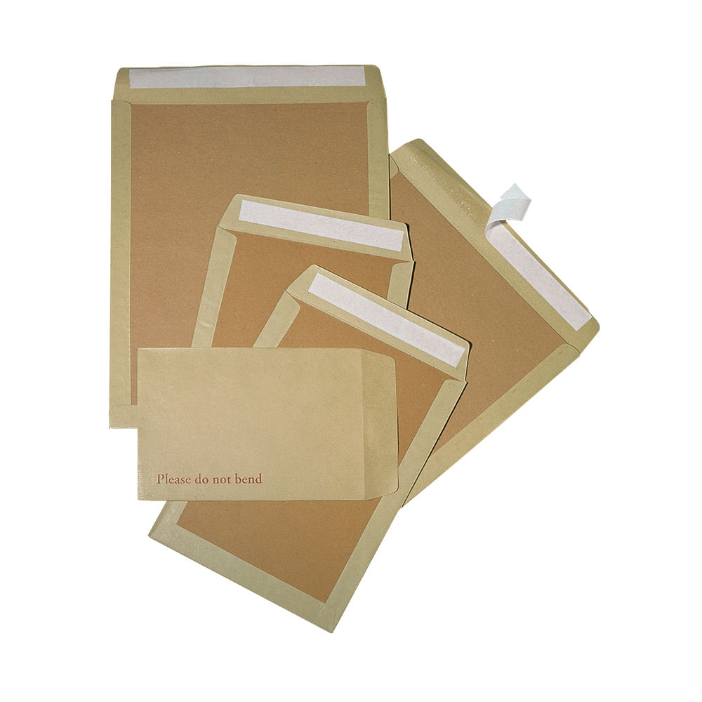 Q-Connect Envelope 238x163mm Board Back Peel and Seal 115gsm Manilla (Pack of 12