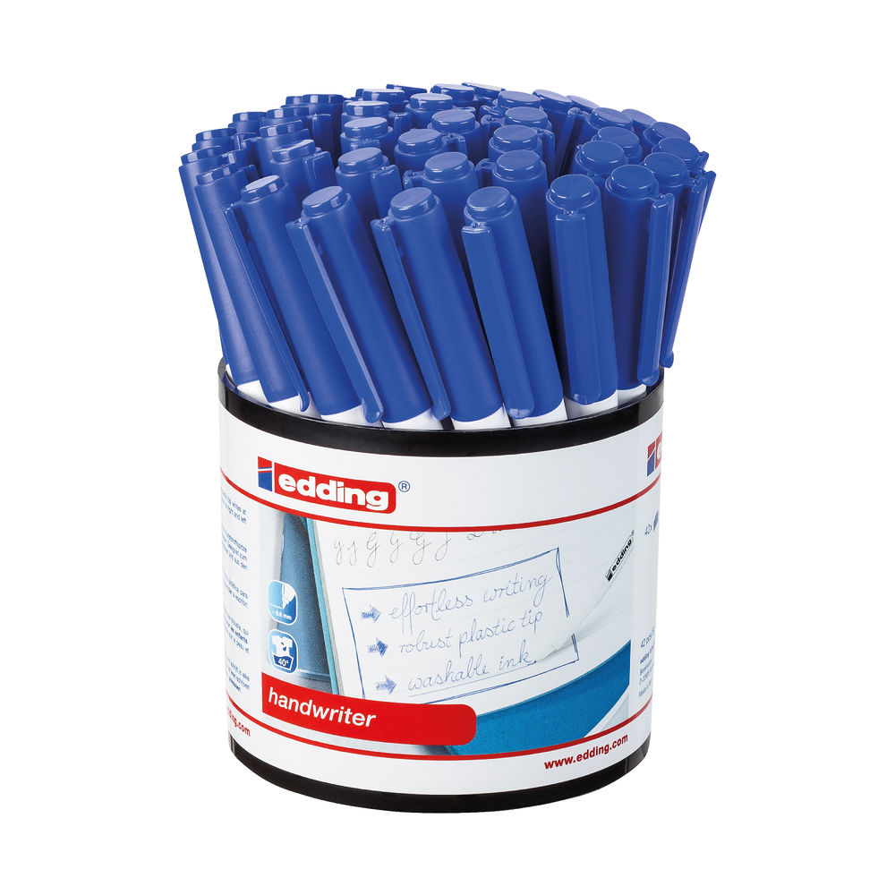 Edding Handwriter Pen Blue (Pack of 42) 1408003