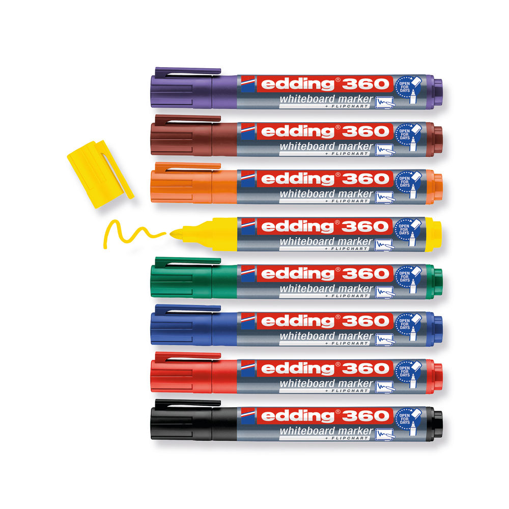 edding 360 Assorted Drywipe Markers (Pack of 8)