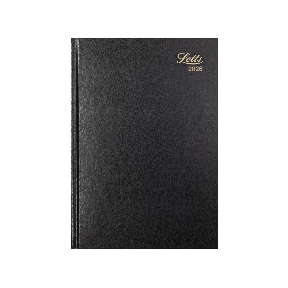 Letts Desk Diary Week To View A4 Black 2026 26-T31ZBK