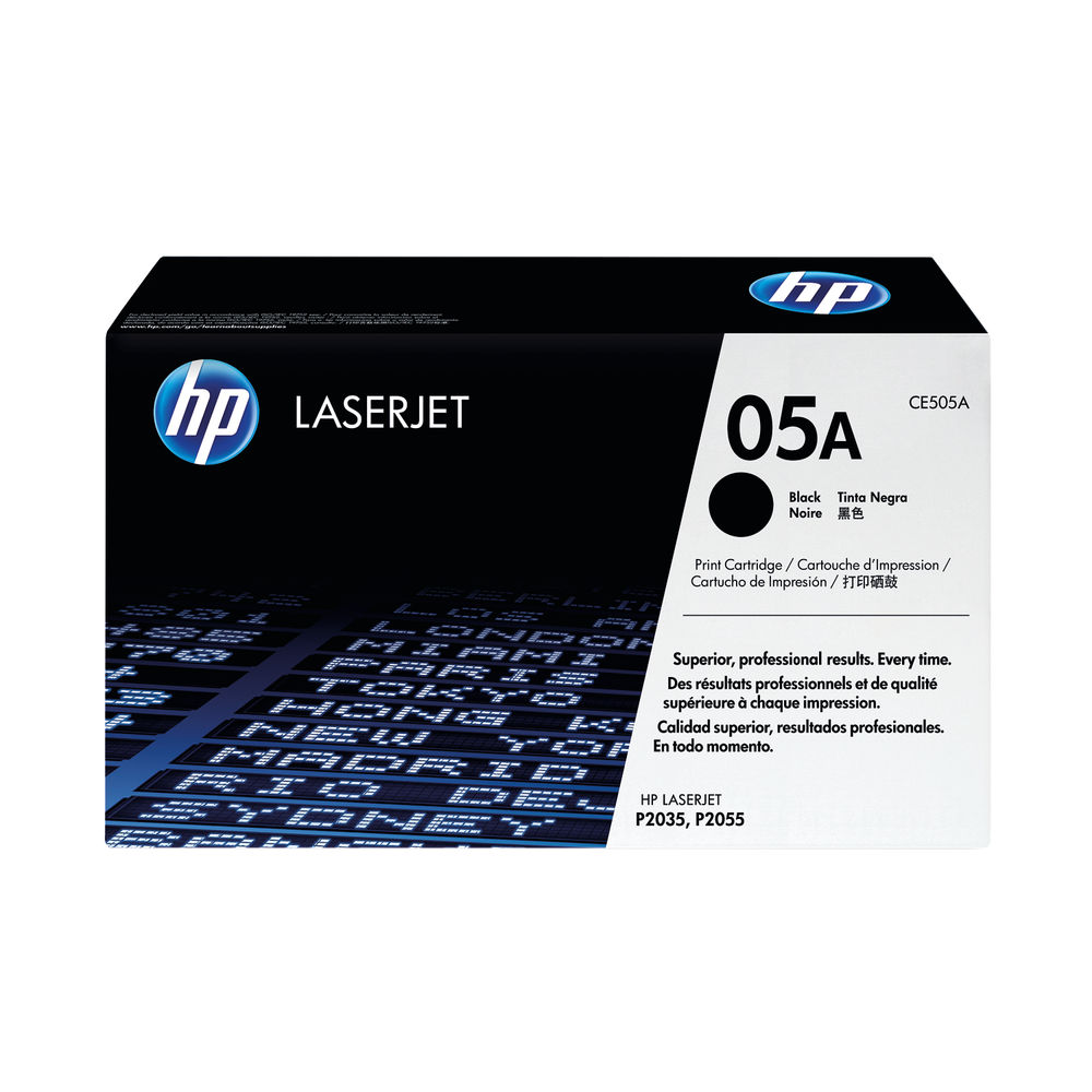 HP 05A Black LaserJet Toner Cartridge | CE505A