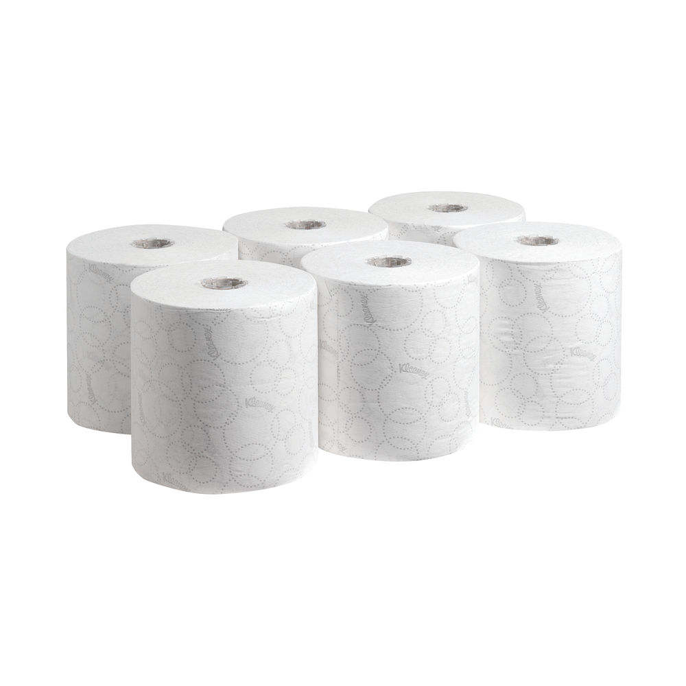 Kleenex White 2-Ply Ultra Hand Towel Rolls (Pack of 6)