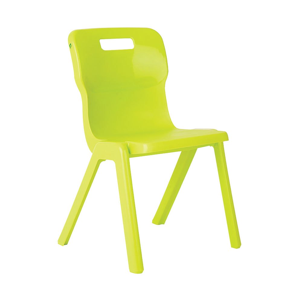 Titan 310mm Lime One Piece Chair (Pack of 10)