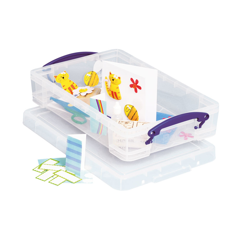 Really Useful Boxes 4L Storage Box, Clear