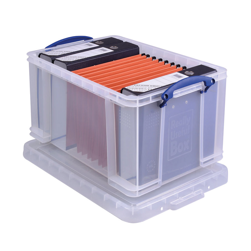 Really Useful 48L Clear Plastic Storage Box