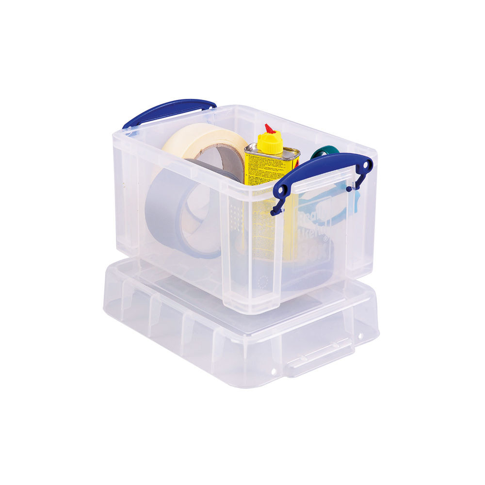 Really Useful 3L Clear Plastic Storage Box with Lid