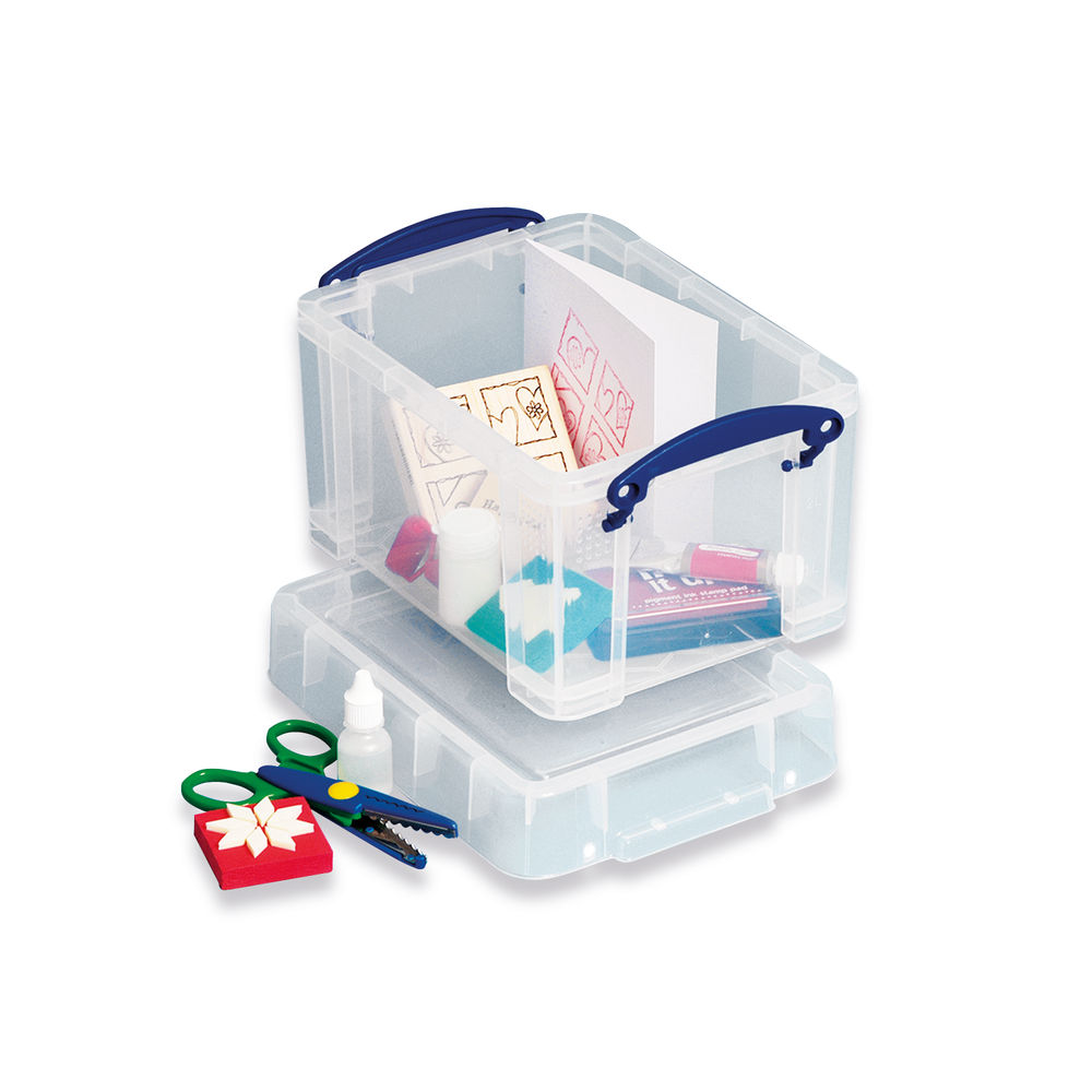 Really Useful 3L Clear Plastic Storage Box with Lid