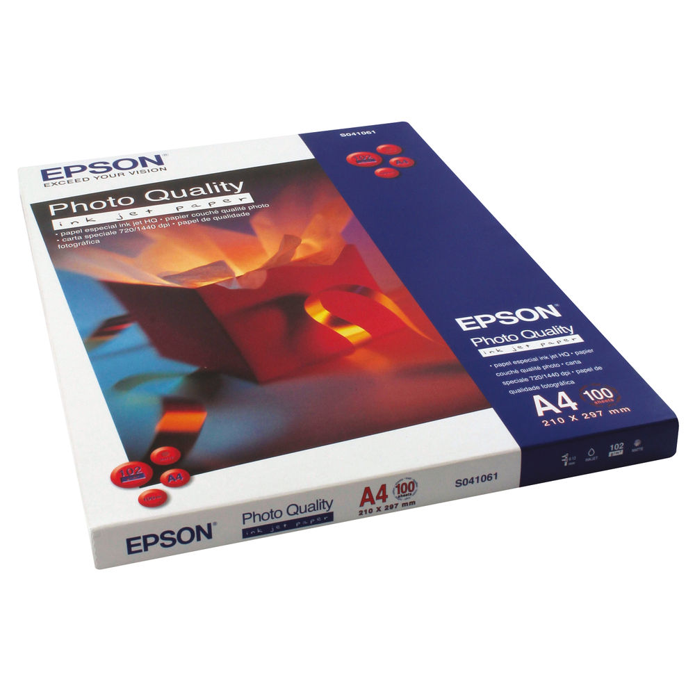  Epson  White A4 Photo Inkjet Paper  102gsm 100 Sheets 