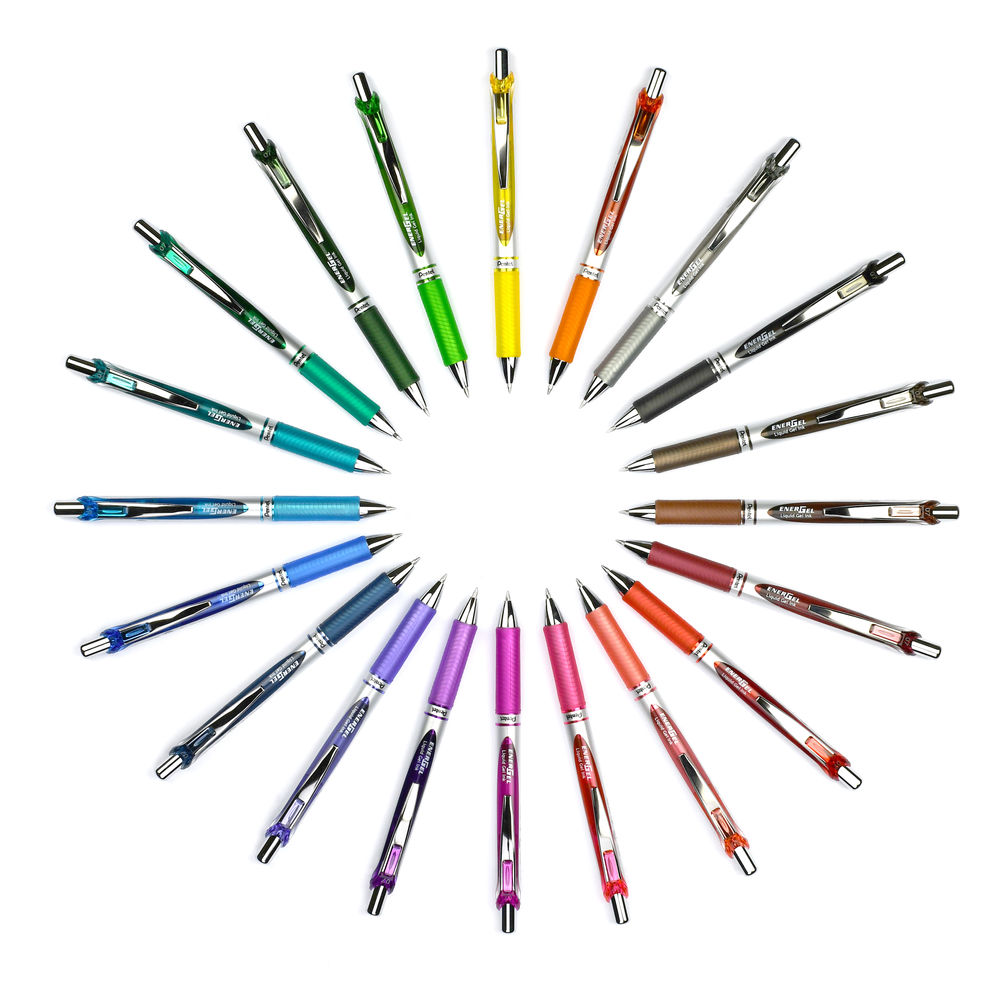 Pentel EnerGel Xm Assorted Retractable Rollerball Pens (Pack of 12)