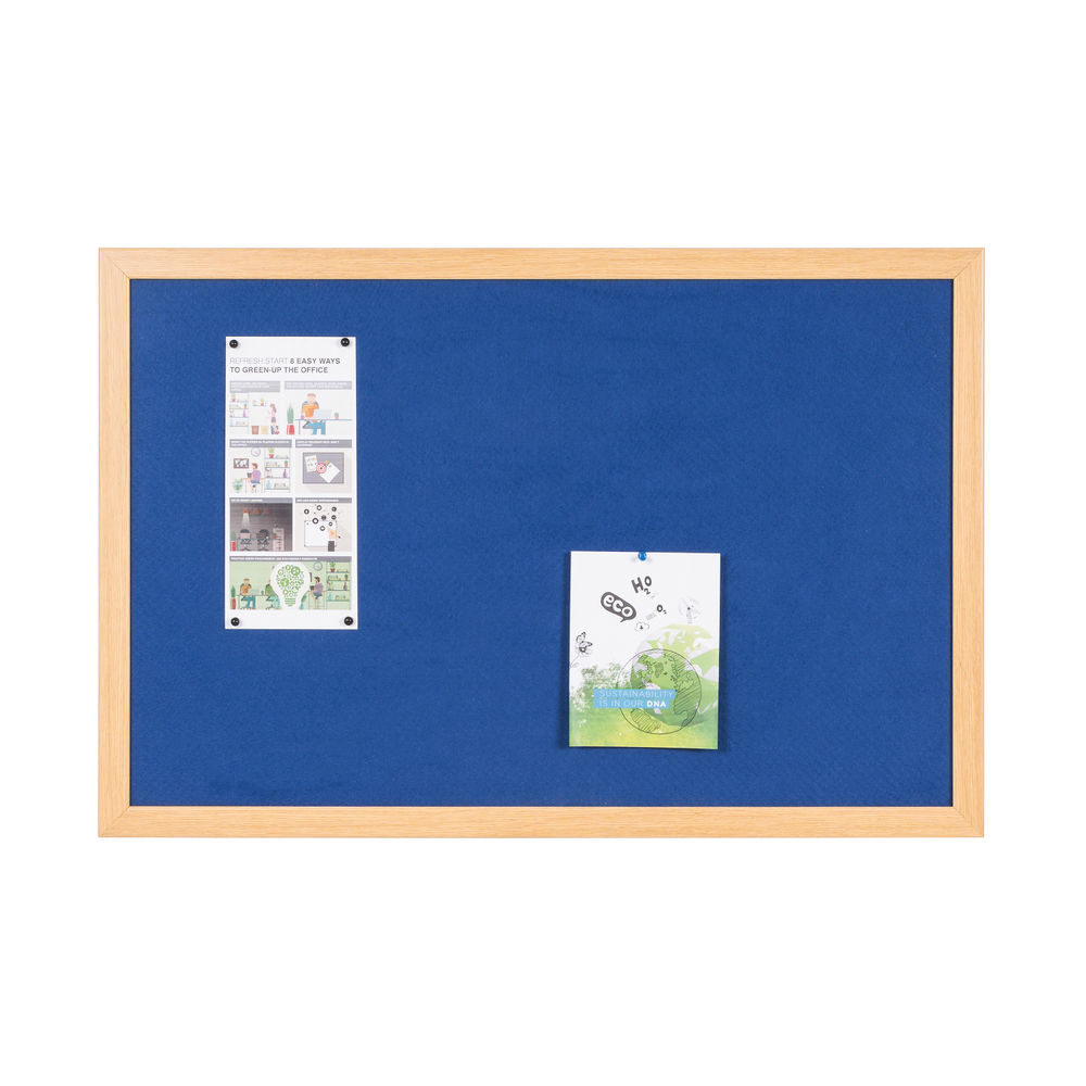 Bi-Office Earth 1200 X 900mm Blue Felt Notice Board