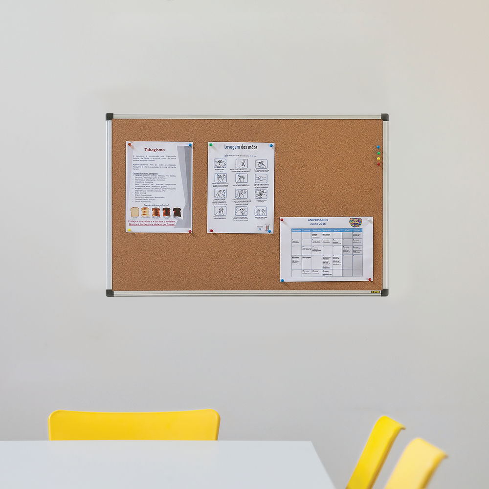 Bi-Office Cork Board Aluminium Frame 600 x 900mm