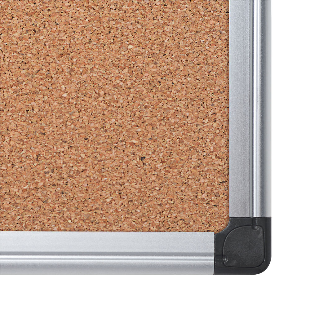 Bi-Office Cork Board Aluminium Frame 600 x 900mm