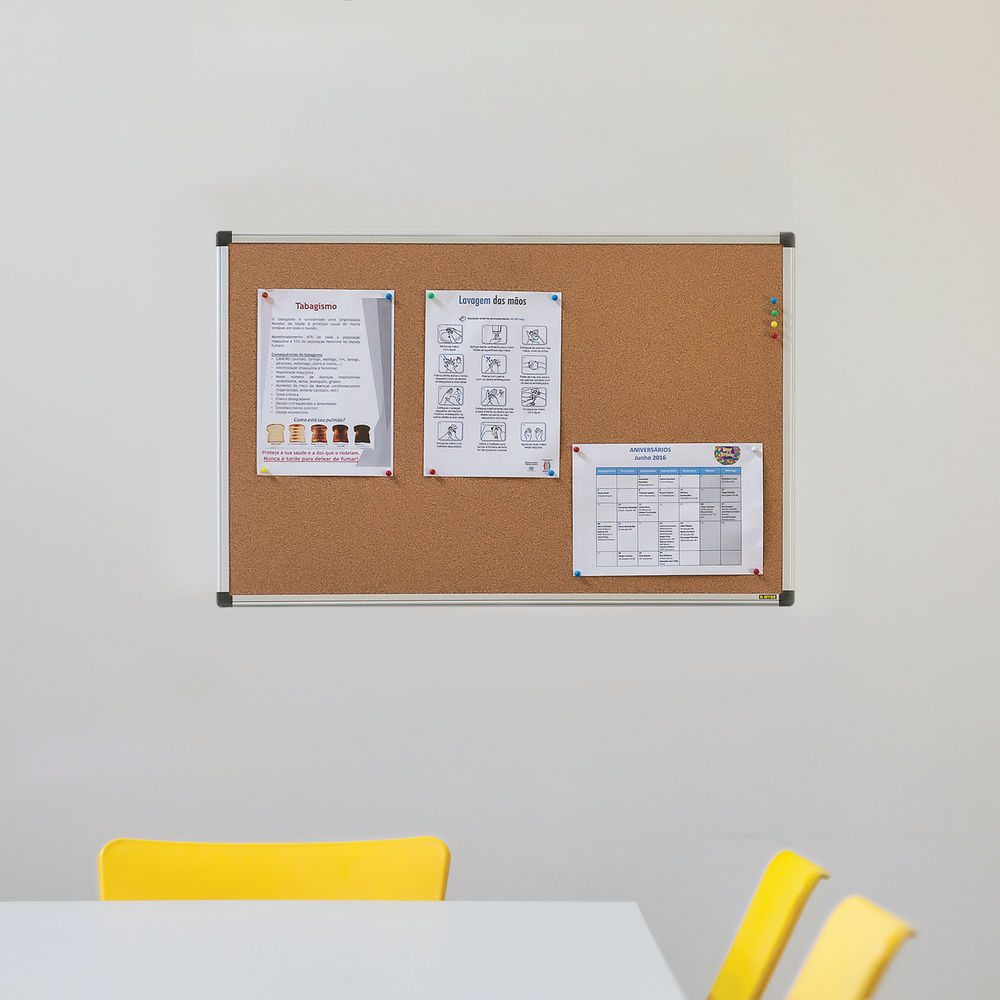 Bi-Office 1200 x 900mm Aluminium Cork Noticeboard