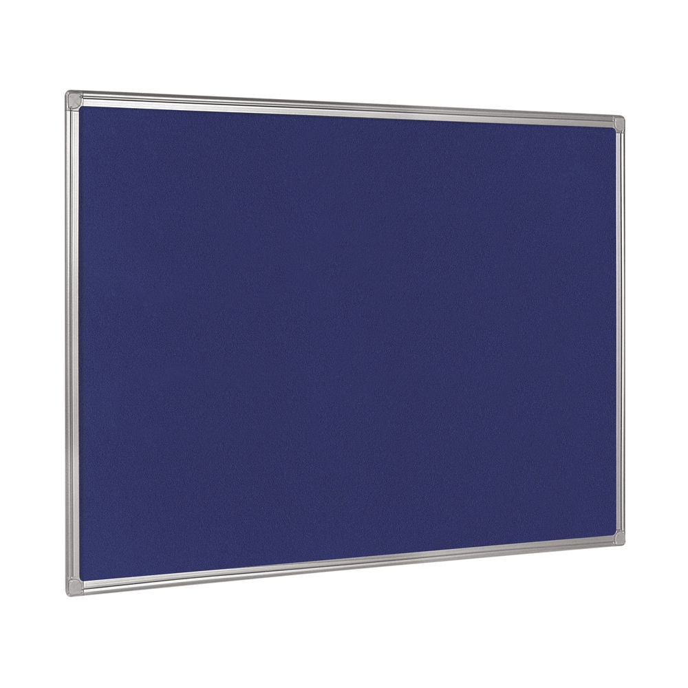 Bi-Office 600 x 450mm Blue Felt Noticeboard
