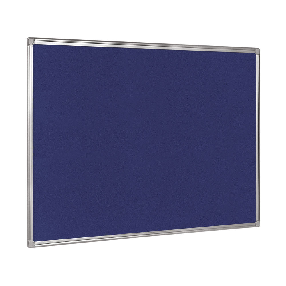 Bi-Office Felt Noticeboard 900 x 600mm Blue