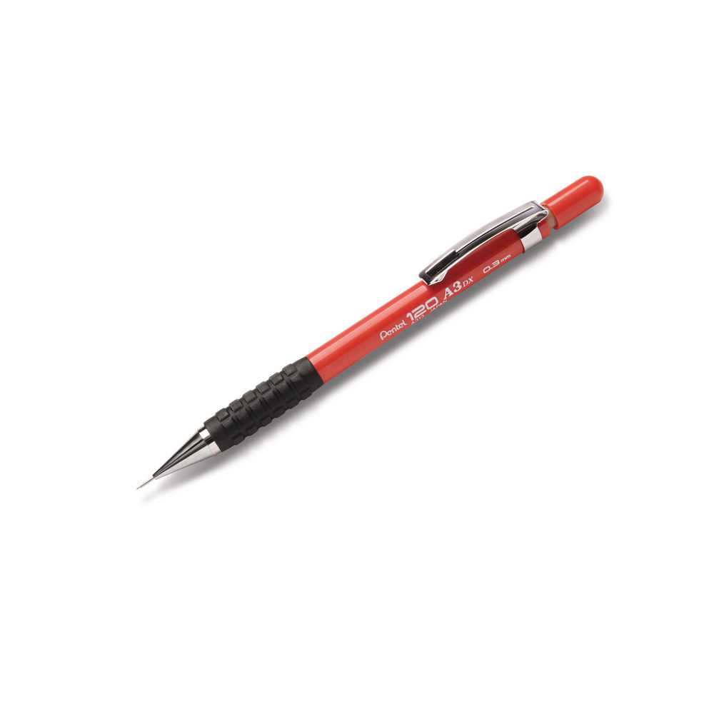 Pentel A300 Red HB Pencil (Pack of 12)