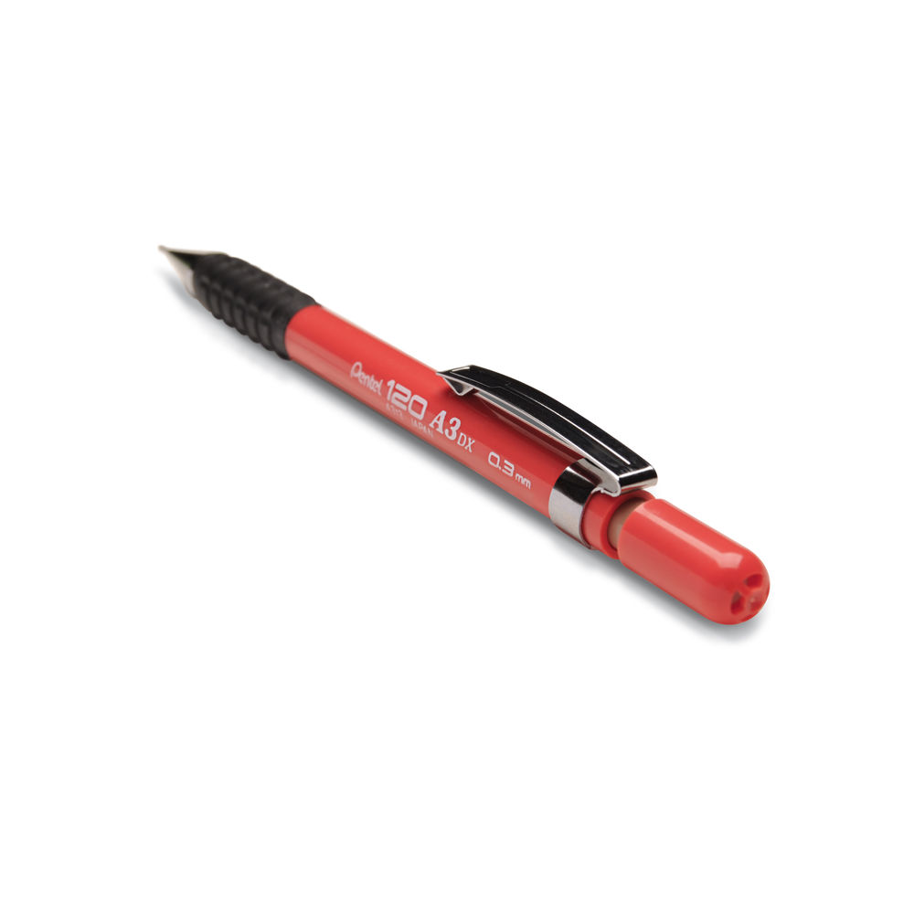 Pentel A300 Red HB Pencil (Pack of 12)