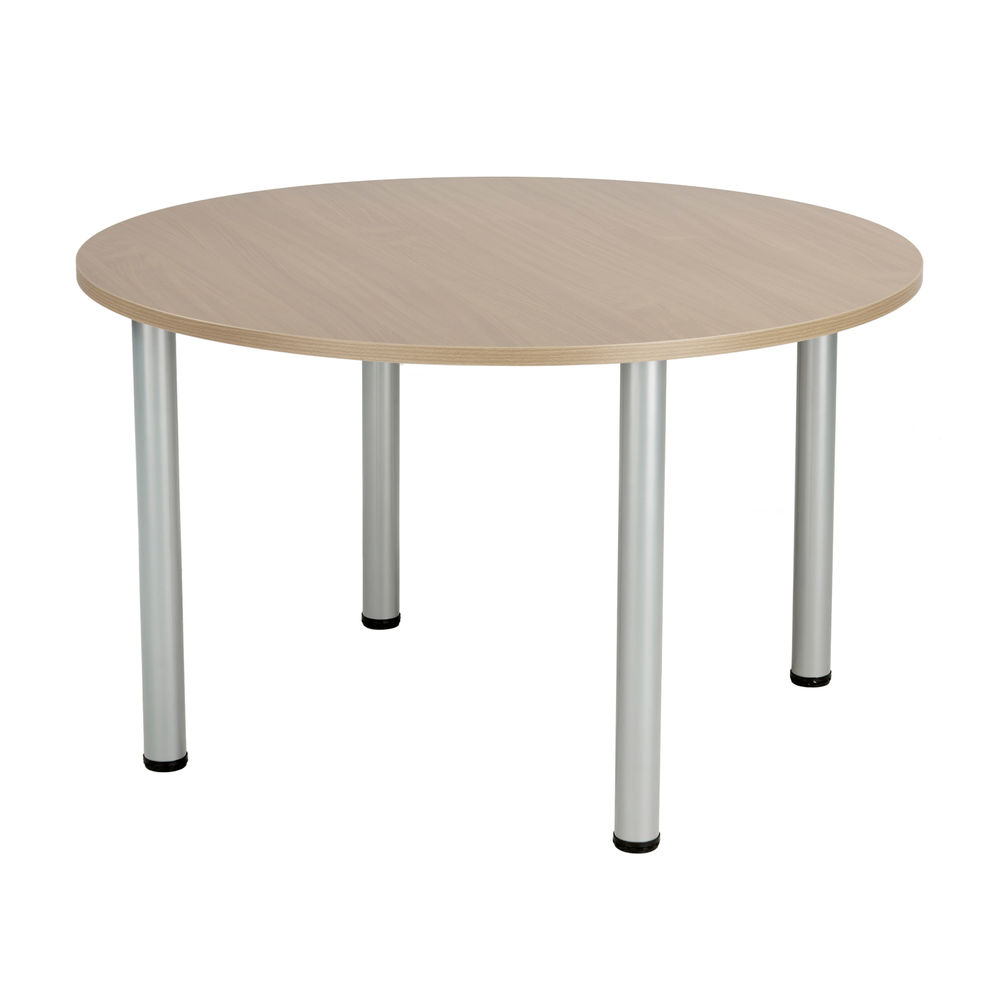 Jemini D1200 x H730mm Grey Oak Circular Meeting Table