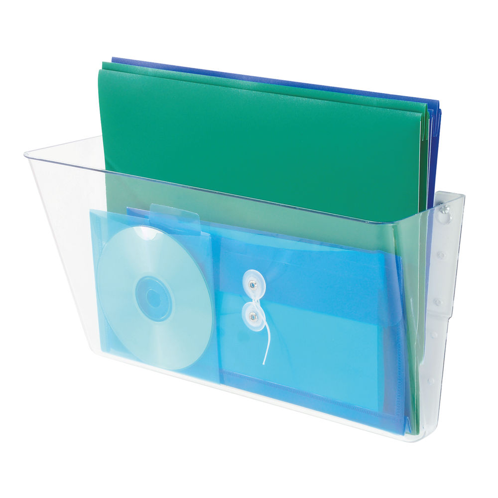 Deflecto Linking Wall File Pocket A4 Clear (Stacked vertically for increased storage) 73201