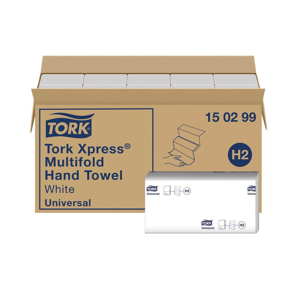 Tork Xpress Multifold Hand Towel Universal H2 20 Sleeves White (Pack of 4740)