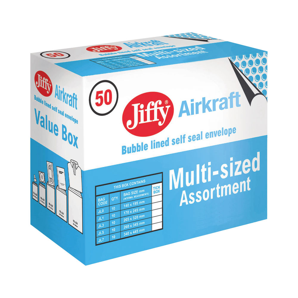 Jiffy Airkraft Gold Assorted Mailers (Pack of 50) - 37378