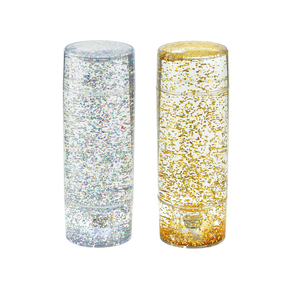 Shake and Shine Light Up Glitter Tub Gold/Silver Battery Operated (Pack of 2) SGSGS