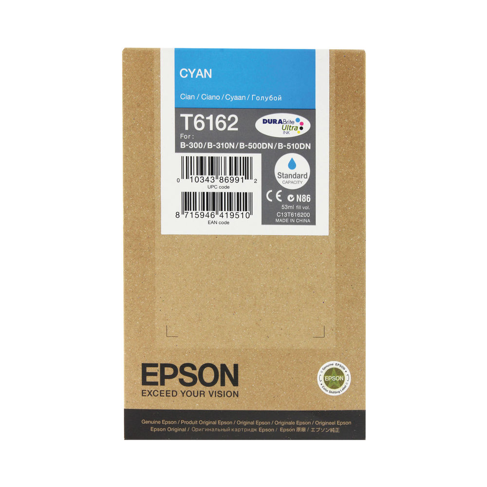 Epson B-500DN Standard Capacity Inkjet Cartridge Cyan C13T616200