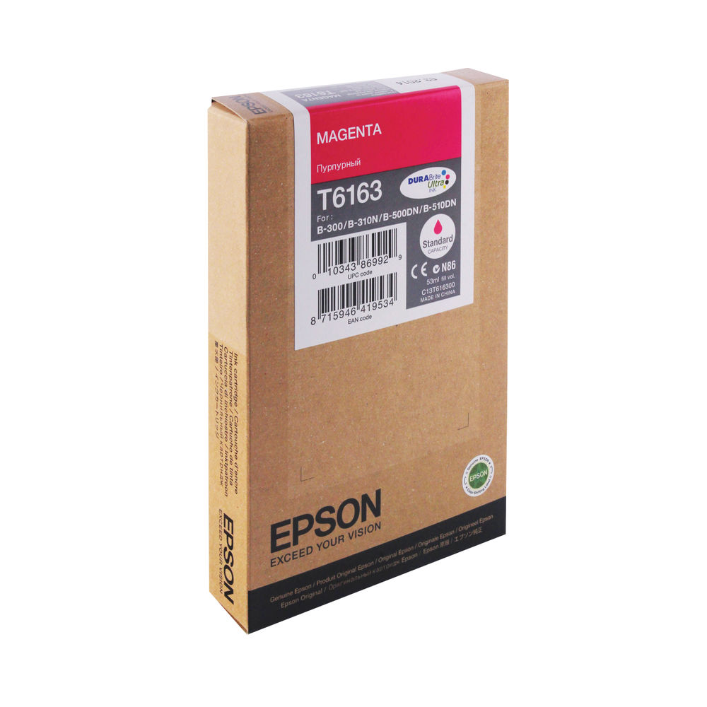 Epson T6163 Ink Cartridge SC DURABrite Ultra Magenta C13T616300