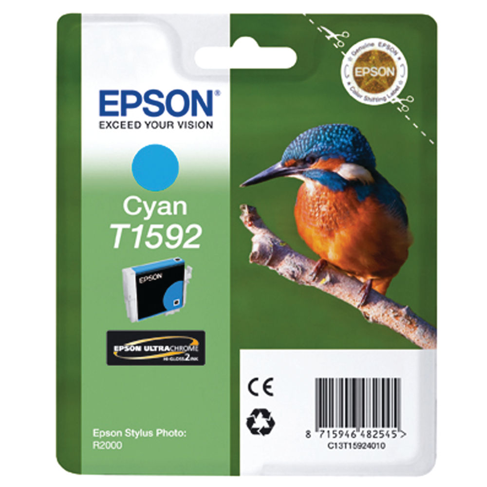 Epson T1592 Cyan Ink Cartridge - C13T15924010