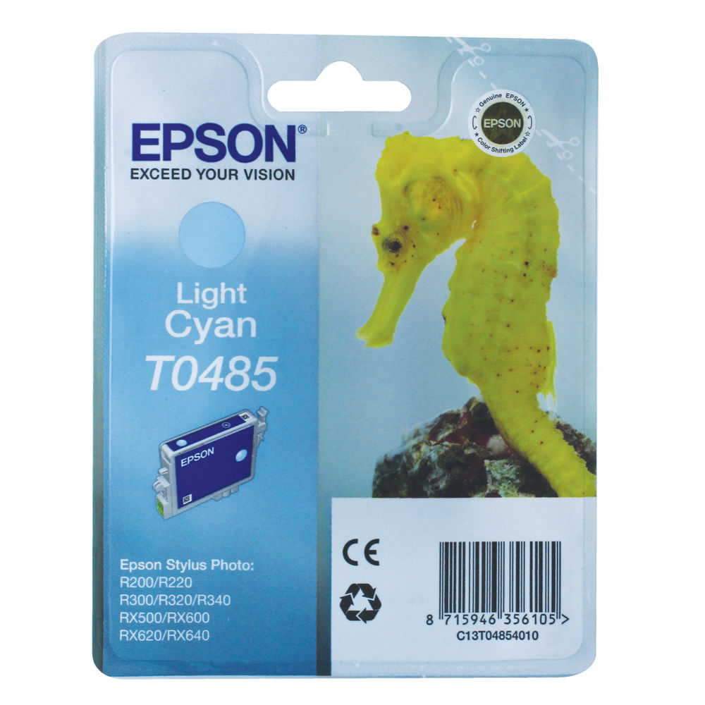 Epson T0485 Light Cyan Inkjet Cartridge C13T04854010