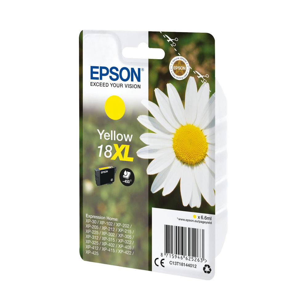 Epson 18XL High Capacity Yellow Ink Cartridge - C13T18144012