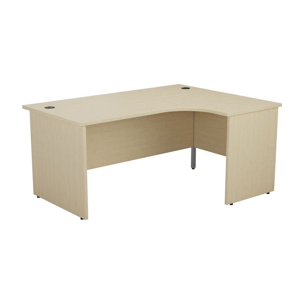 Jemini Radial Right Hand Panel End Desk 1600x1200x730mm Maple KF805106