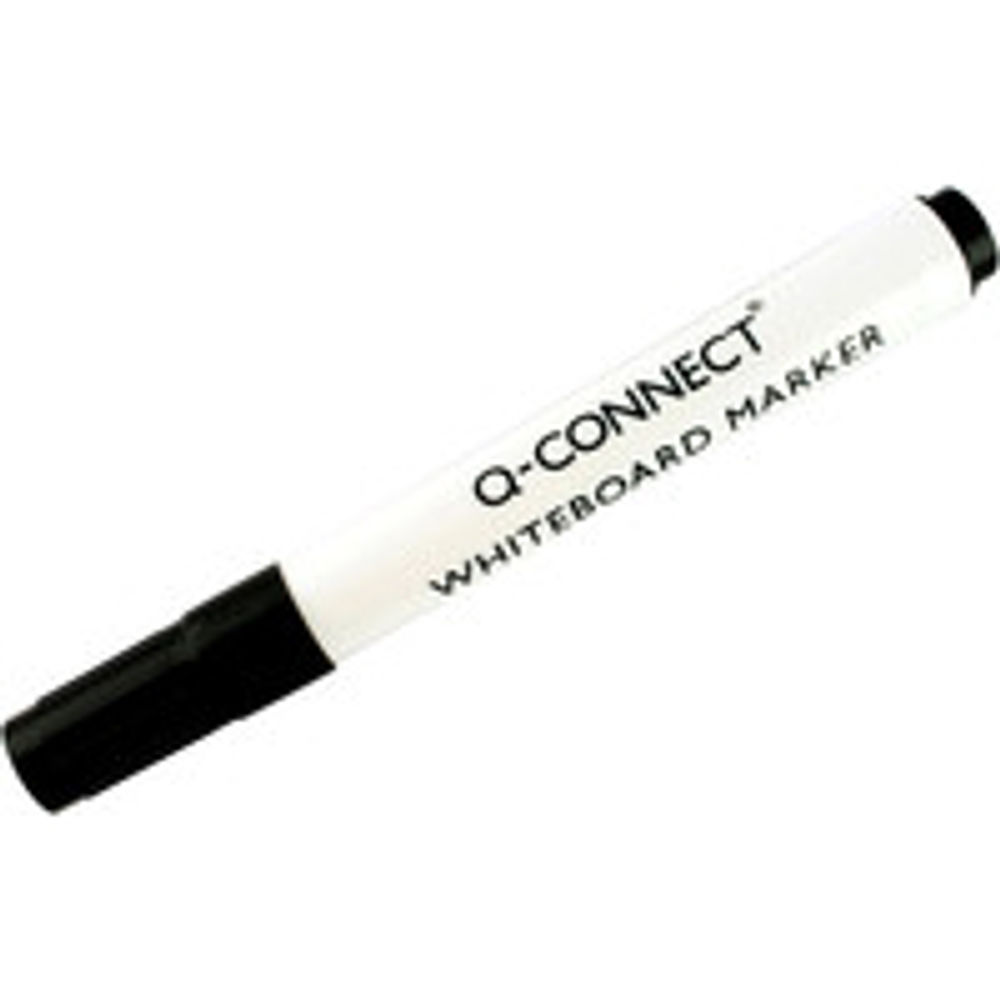 Q-Connect Drywipe Marker Pen Black (10 Pack) KF26035