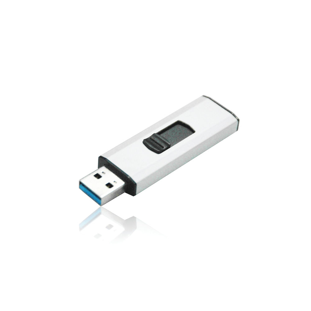 Q-Connect USB 3.0 Slider 16GB Flash Drive Silver/Black