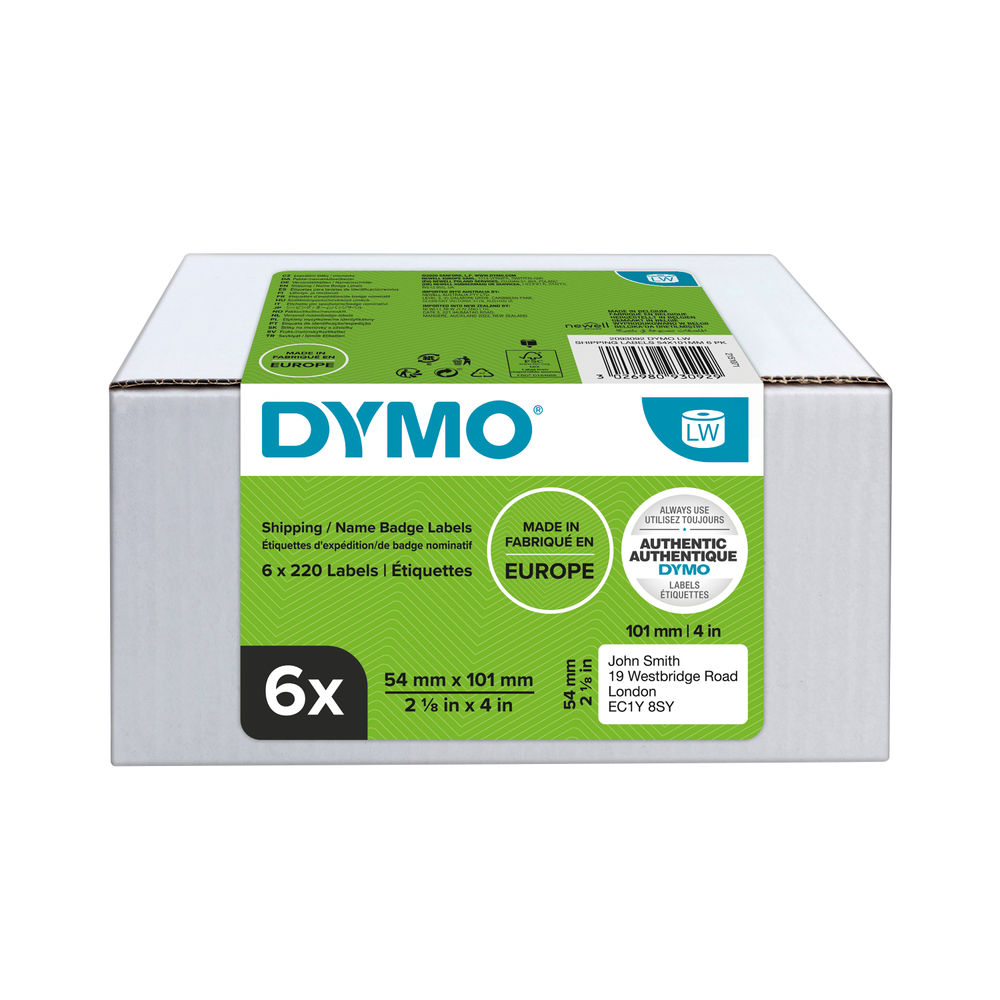 Dymo LabelWriter Shipping Labels 54mmx101mm (Pack of 6) 2093092