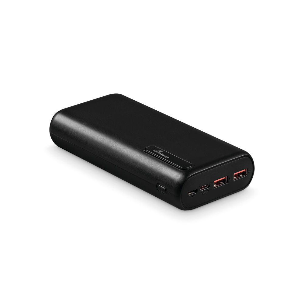 MediaRange Mobile Fast Charger Power Bank 20000mAh 2x USB A x1 USB-C Black MR756