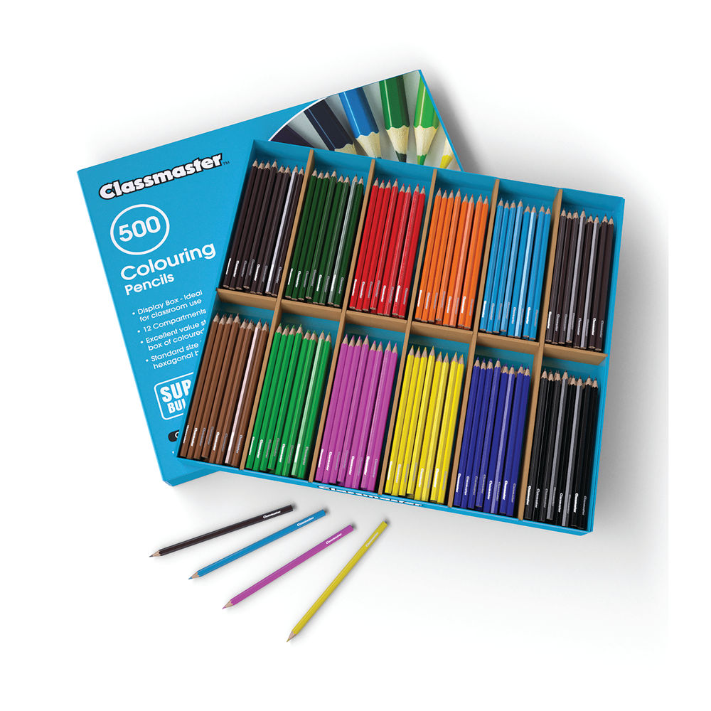 Classmaster Colouring Pencils Assorted (Pack of 500) CP500