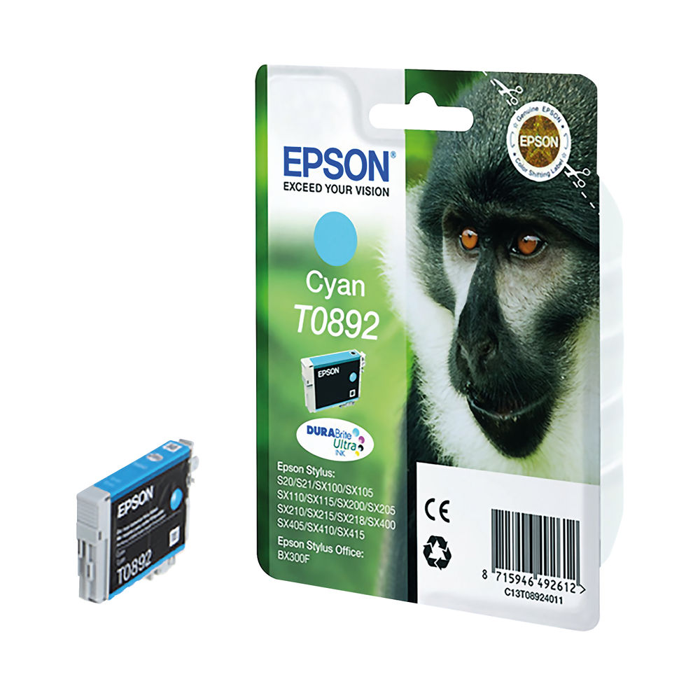 Epson T0892 Cyan Ink Cartridge - C13T08924011