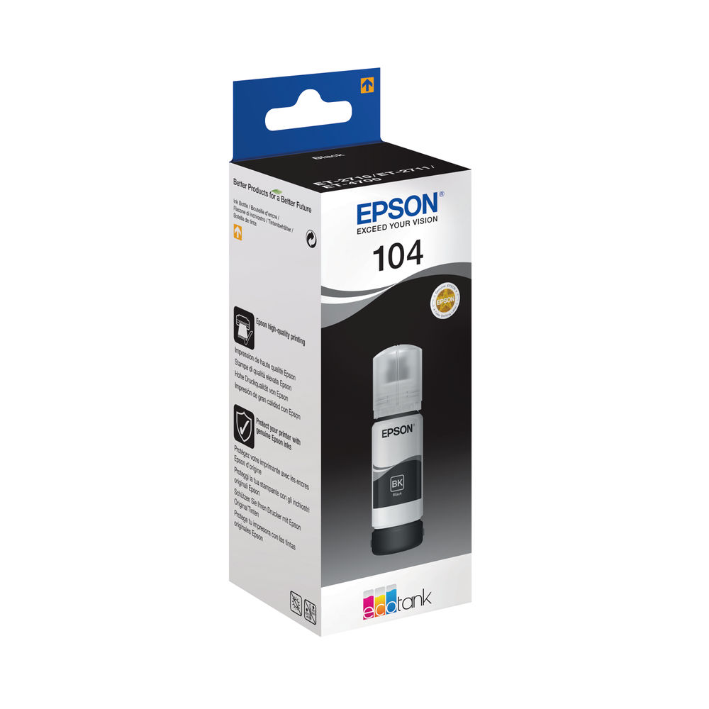 Epson 104 Black Ink Bottle - C13T00P140