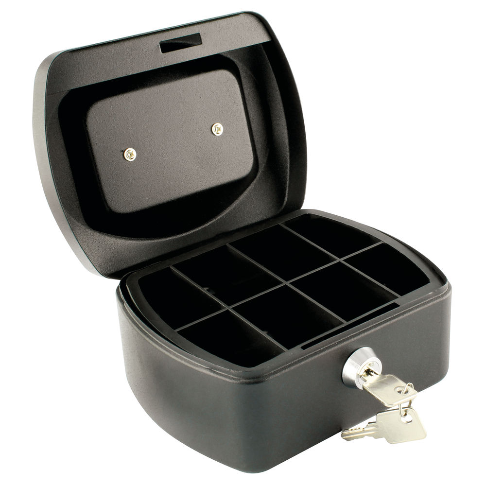 Q-Connect Cash Box 6 Inch Black KF02601