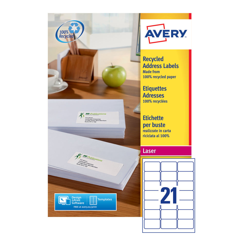 Print On To 21 Labels Per Sheet : 2.625