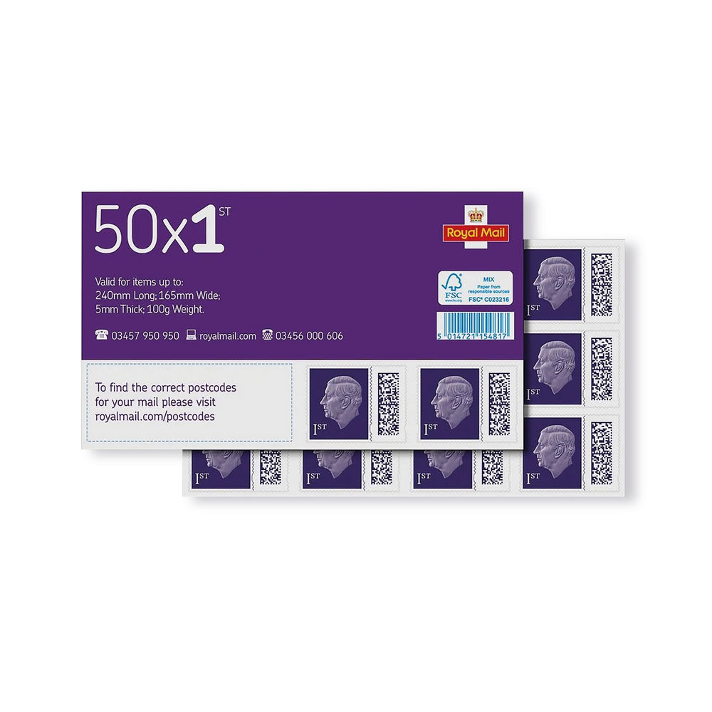 Royal Mail 1st Class Stamps (Sheet of 50)