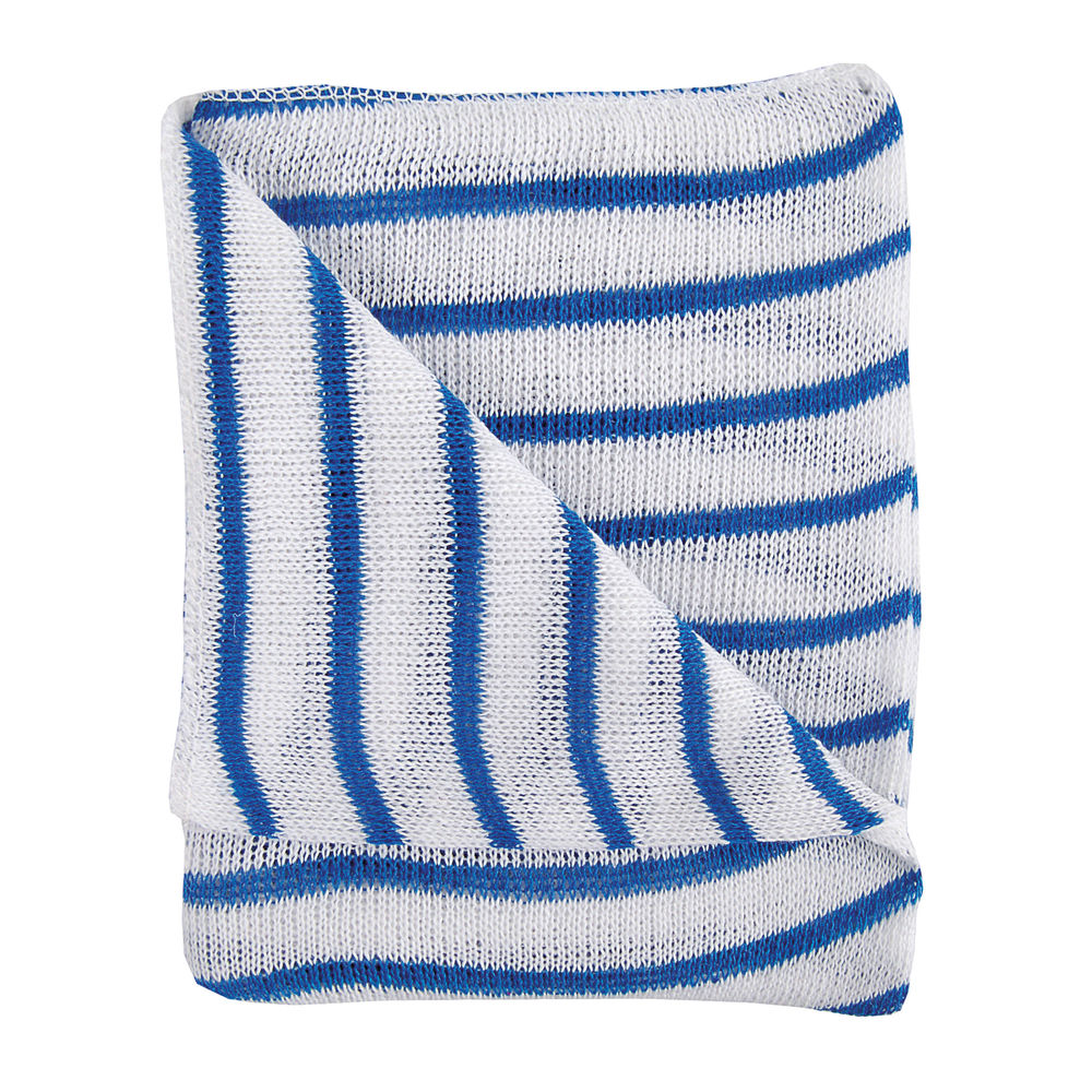 Hygiene Dishcloths 406x304mm/16x12 Inch Blue/White (Pack of 10) 100755B