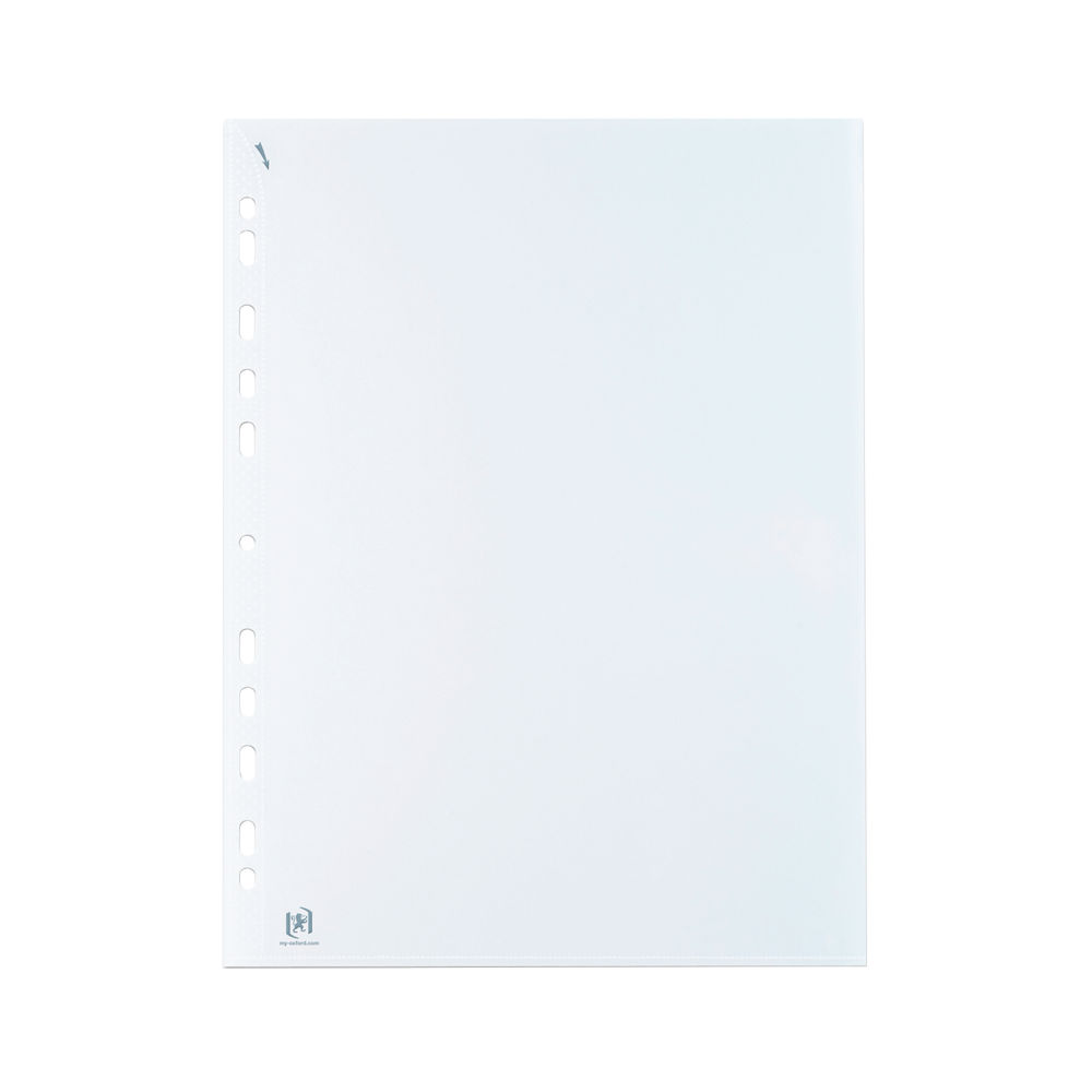 Oxford Quick In Punched Pockets A4 Clear (100 Pack) 400012939