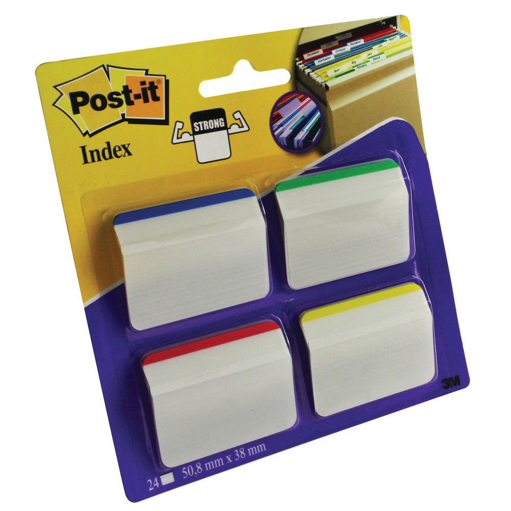 Postit Angled Filing Tabs Assorted (24 Pack) 686A1
