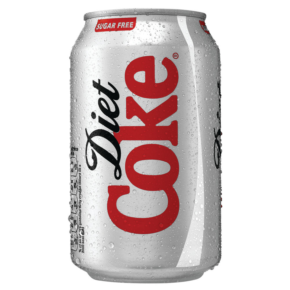 Diet Coca Cola Soft Drink 330ml Can 24 Pack 100224