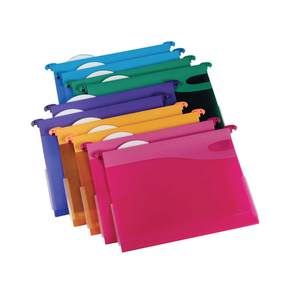 Rexel Multifile Suspension File A4 30mm Assorted (Pack of 10)