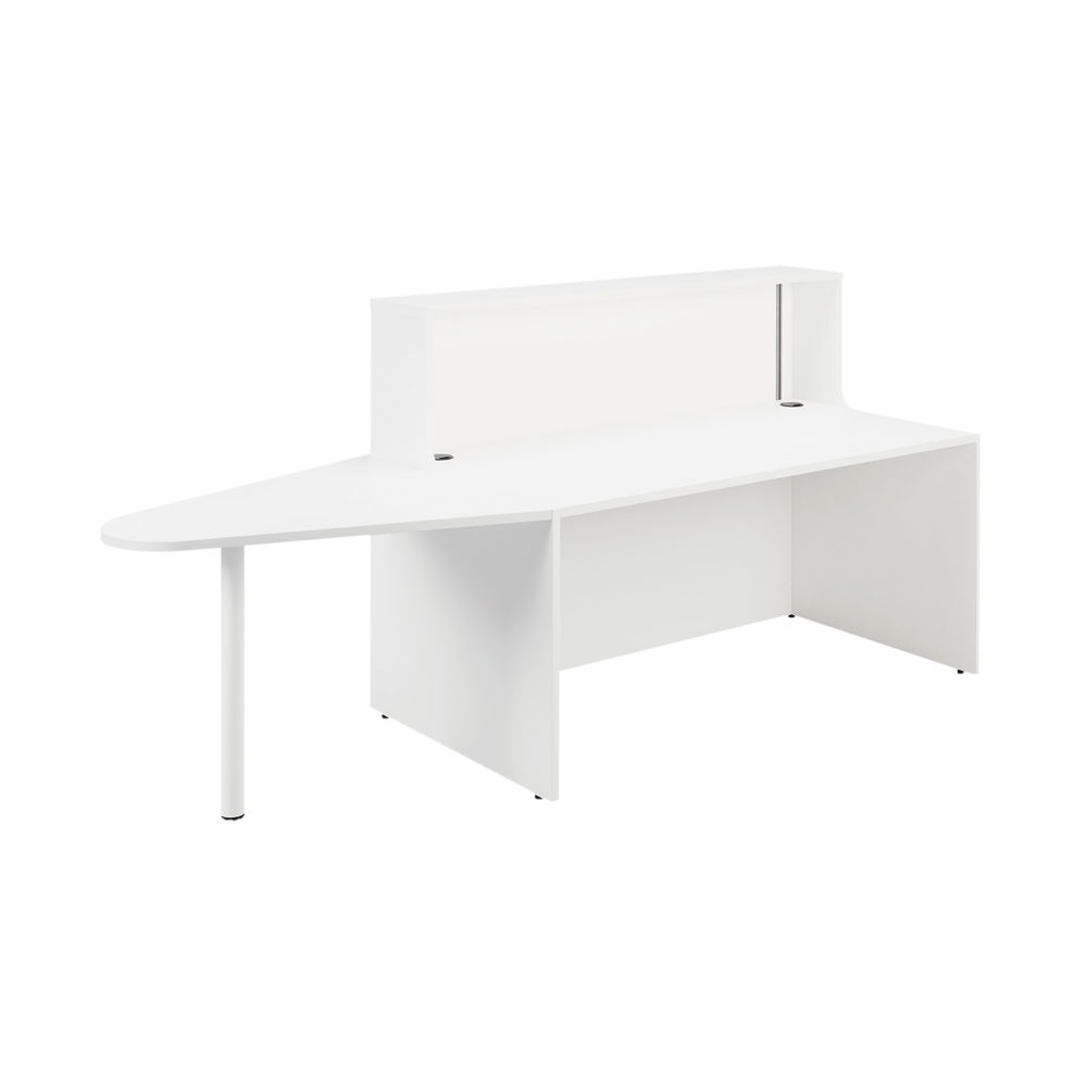 Jemini Reception Unit with Extension 1400x800x740mm White KF839537